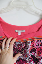 Dressbarn Signature Camryn Pink Orange Paisley Dress | 20W