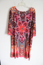 Dressbarn Signature Camryn Pink Orange Paisley Dress | 20W
