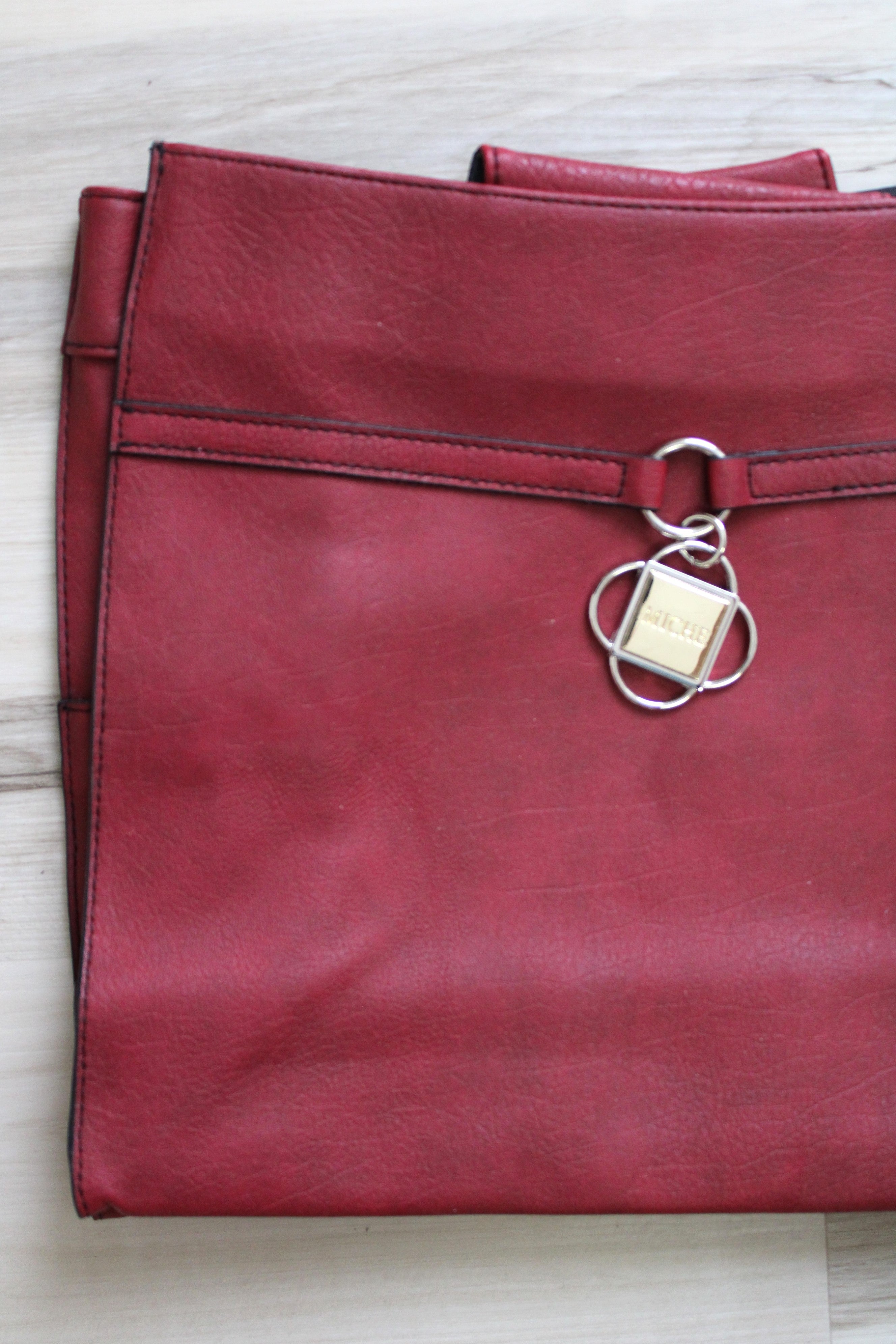 Michael Kors Red/Gold Hobo Shoulder Bag - Default Title - Article