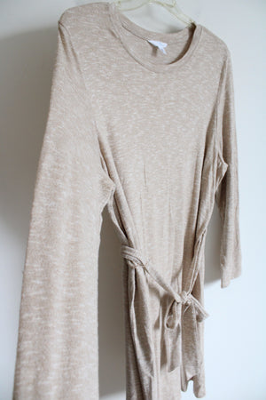 Time And Tru Tan Knit Belted Dress | XXL (20)