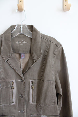 Silver Jeans Brown Denim Jacket | XL