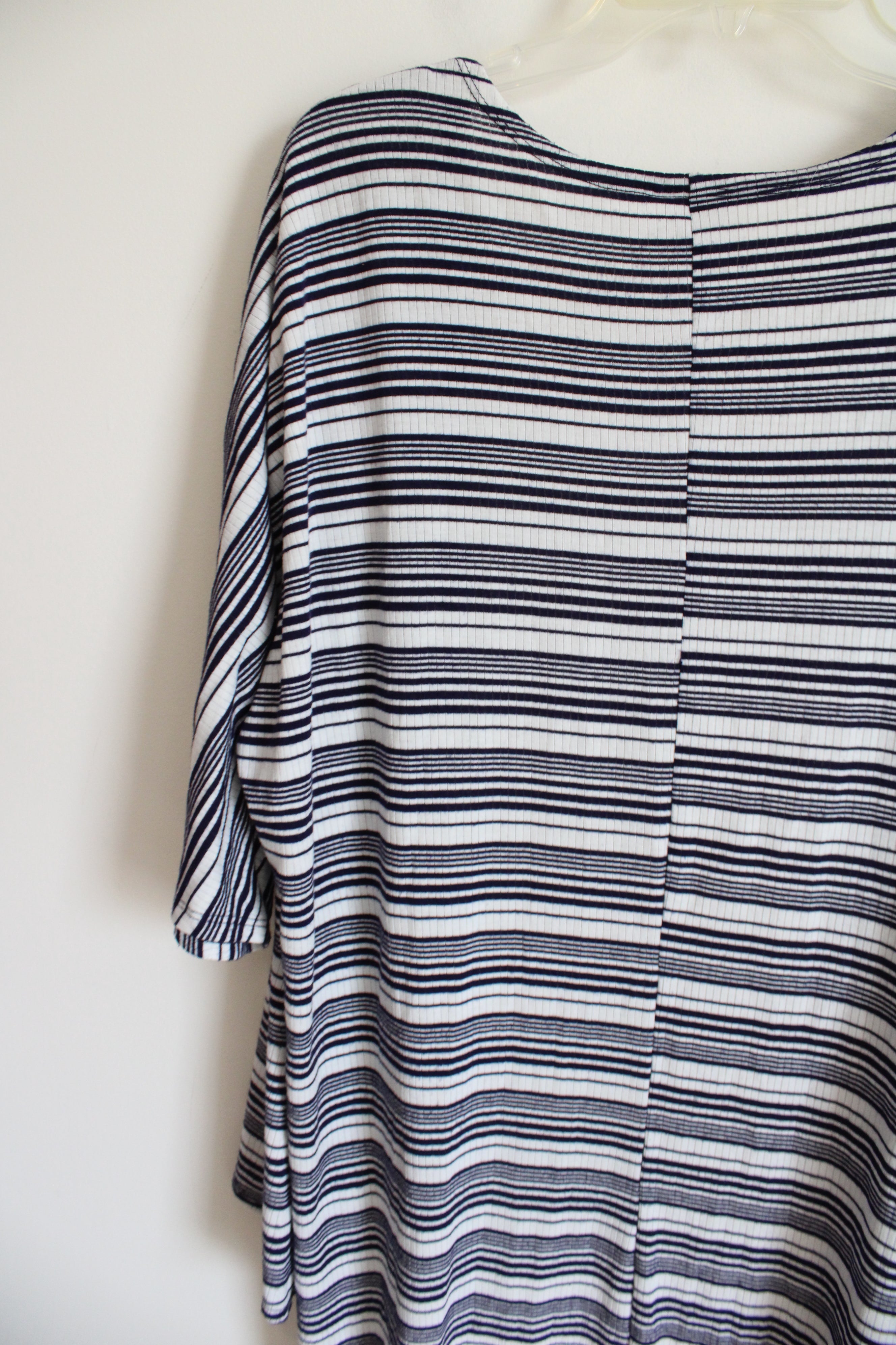 LuLaRoe Navy & White Striped Cardigan | S