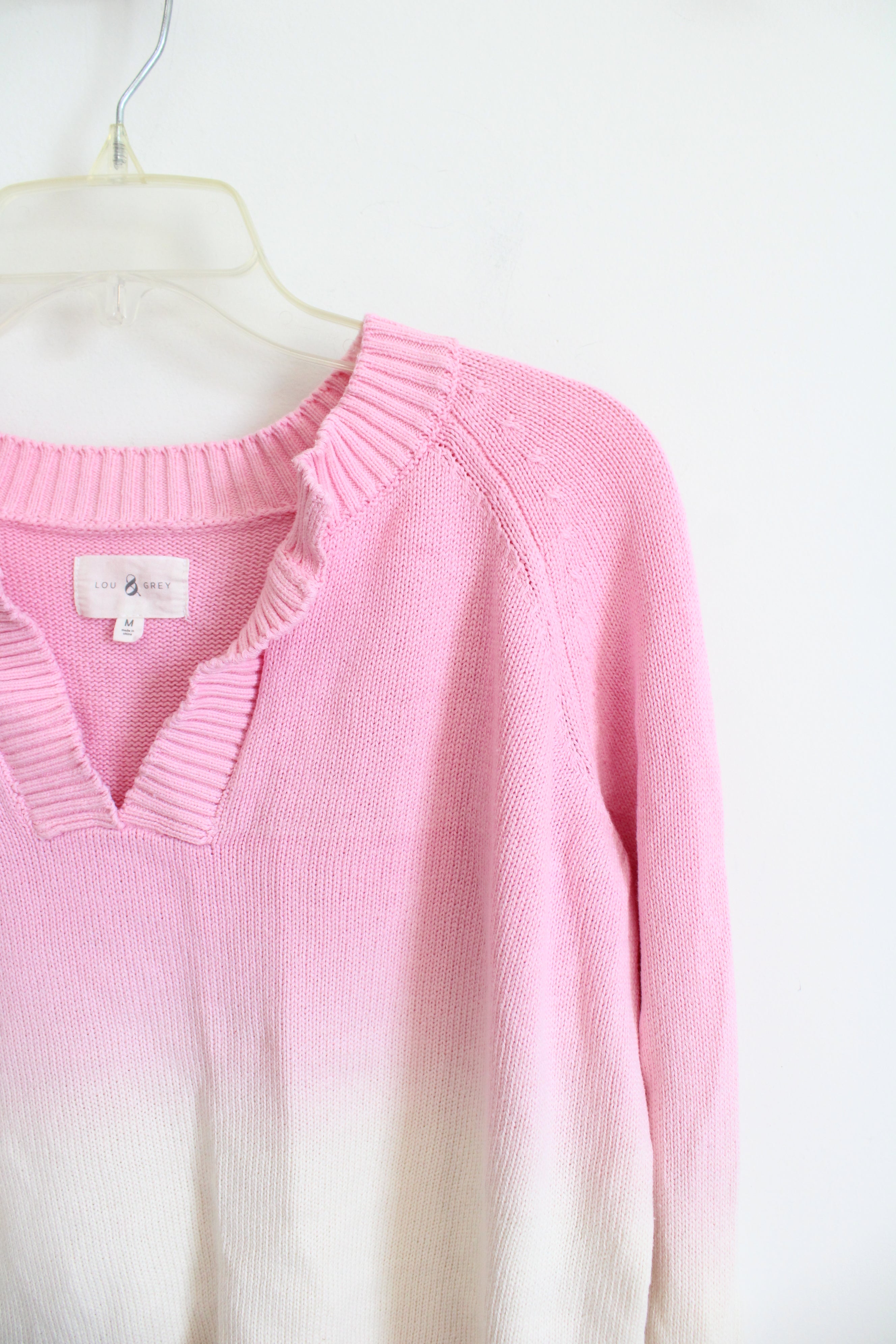 Lou & Grey Pink & Cream Ombre Sweater | M