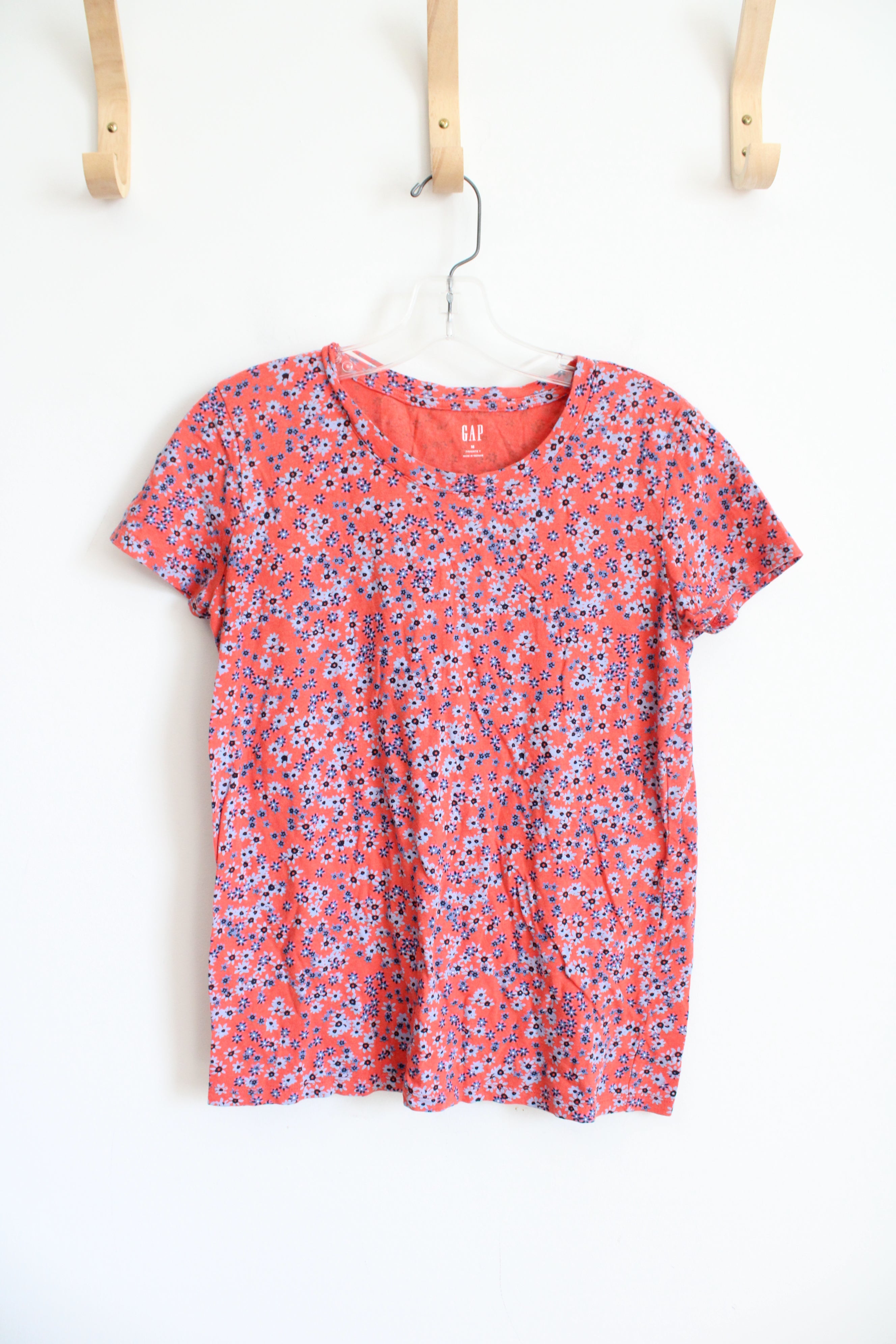 Gap Blue Floral Orange Top | M