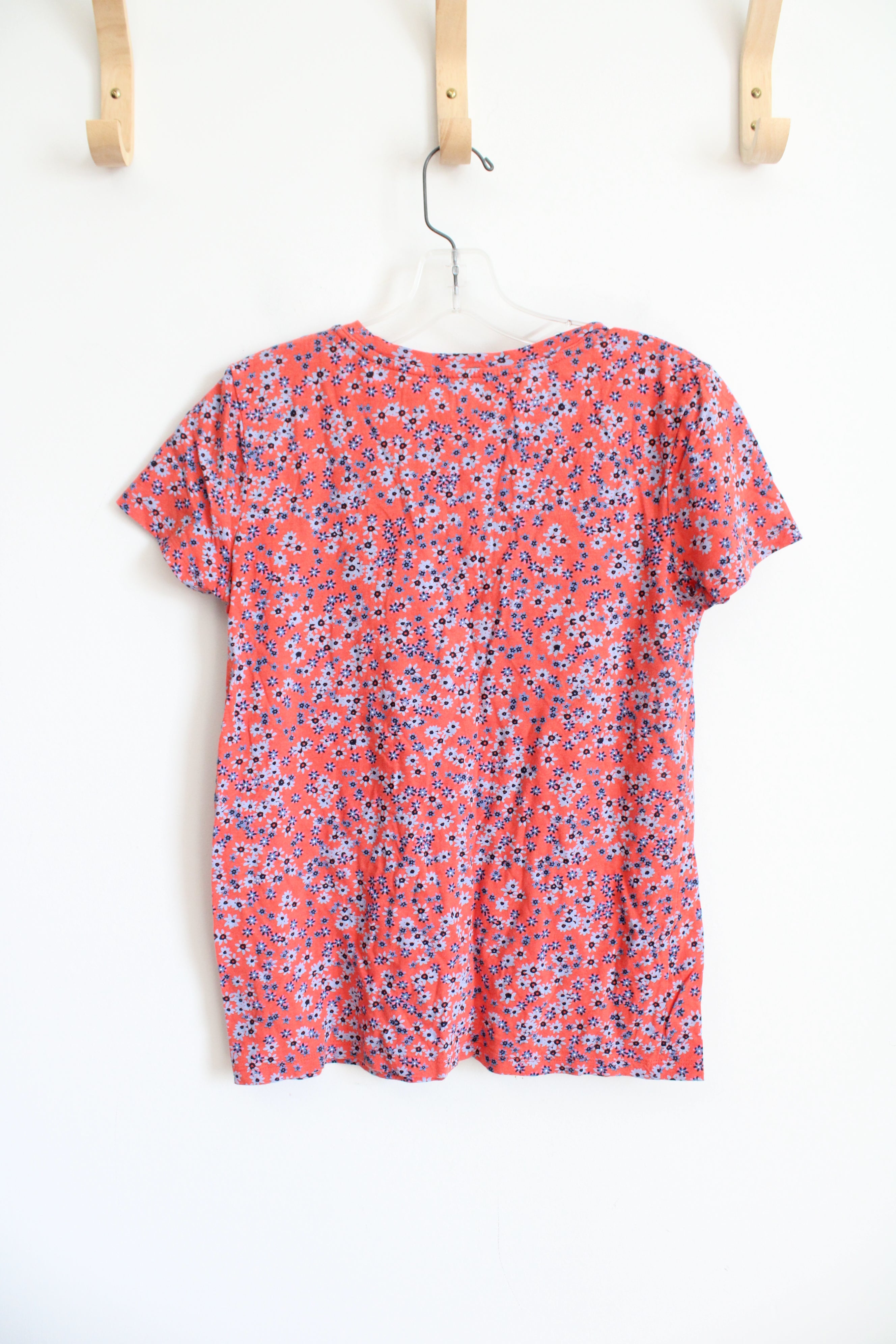 Gap Blue Floral Orange Top | M