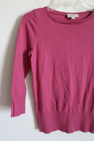 LOFT Pink Knit Sweater | XS