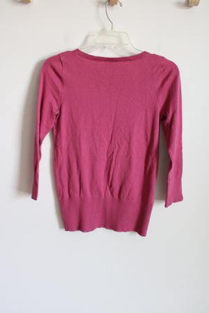 LOFT Pink Knit Sweater | XS