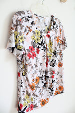 Liz Claiborne White Fall Floral Top | M