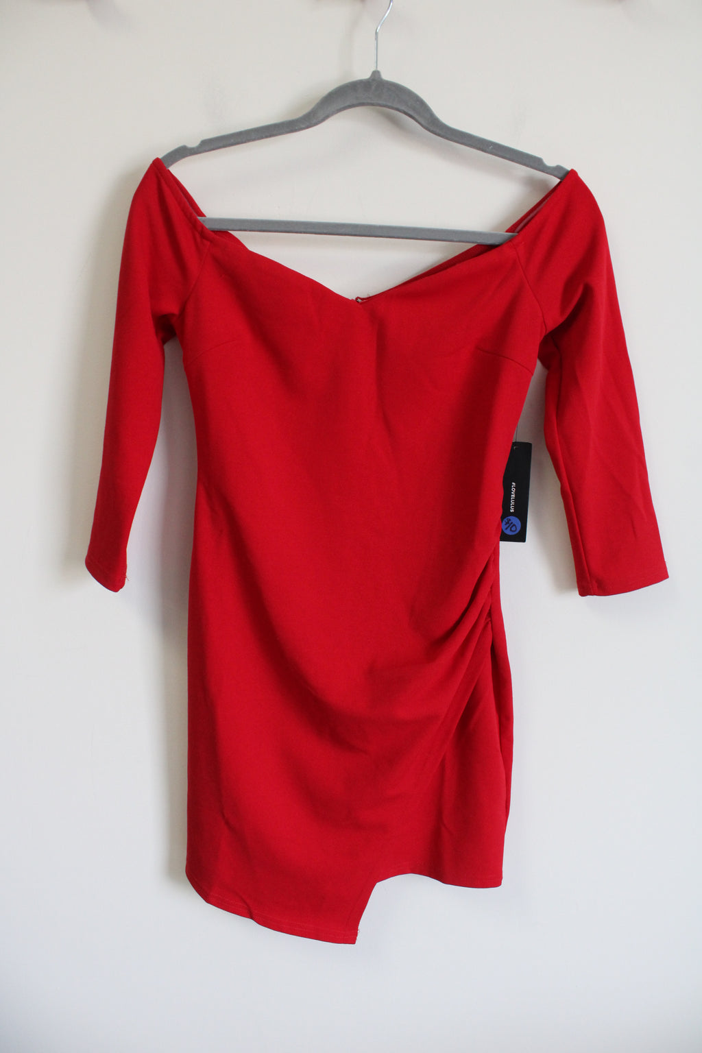 NEW Lulu's Baby Be Mine Off-The-Shoulder Red Bodycon Dress | S