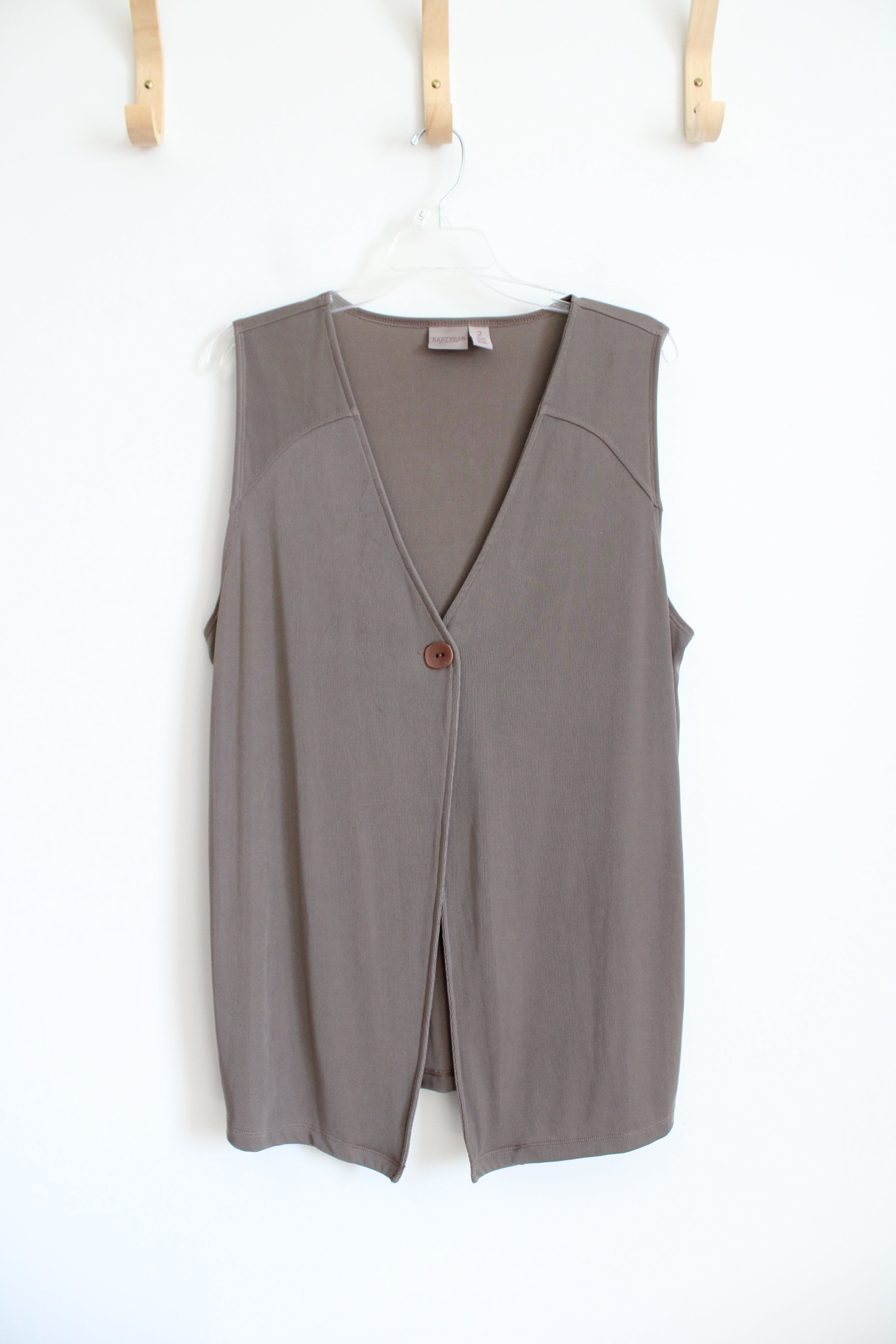 Chico's Easywear Brown Knit Vest | 2 (L)