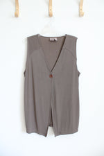 Chico's Easywear Brown Knit Vest | 2 (L)