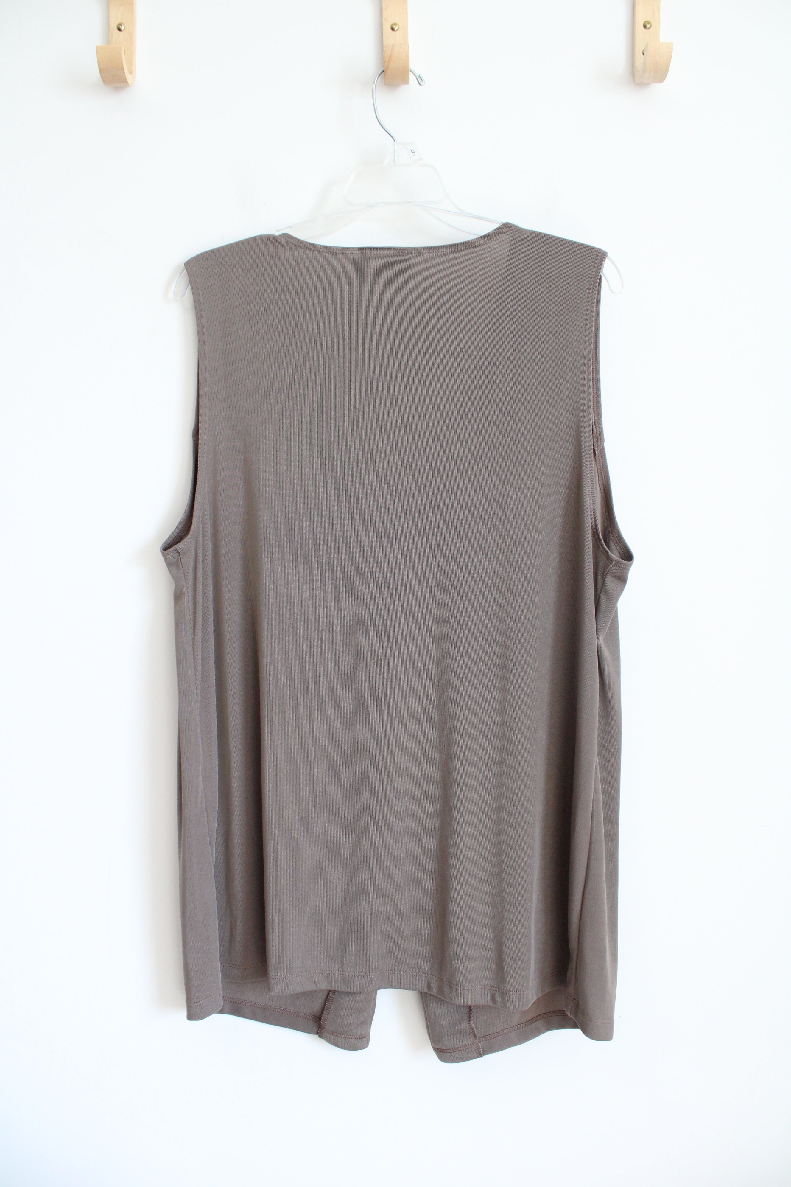 Chico's Easywear Brown Knit Vest | 2 (L)