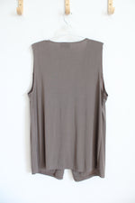 Chico's Easywear Brown Knit Vest | 2 (L)