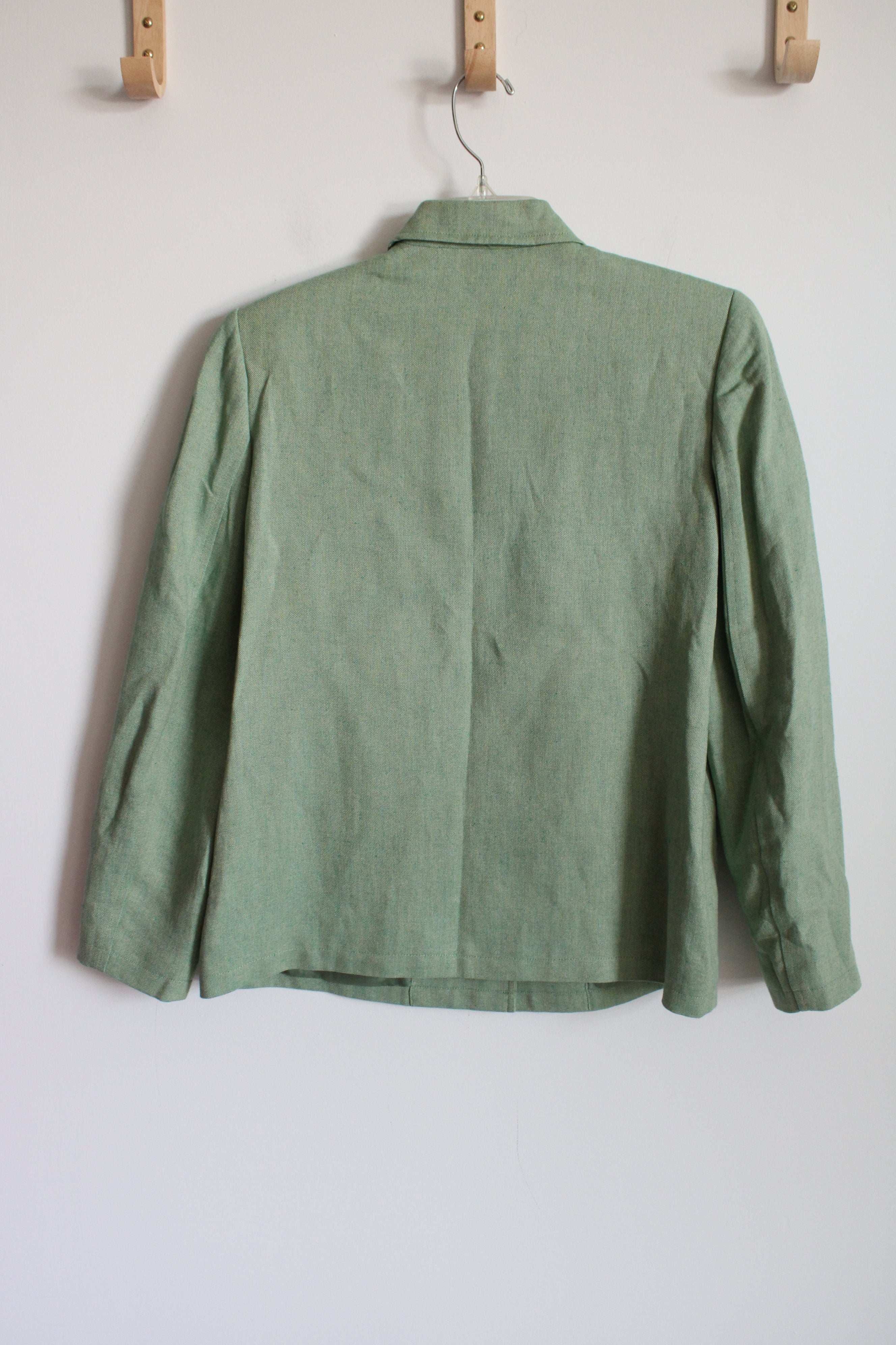 Lands' End Green Linen Jacket | 4 Petite