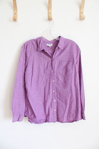 Old Navy Purple Long Sleeved Button Down Top | L