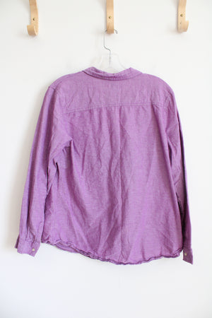 Old Navy Purple Long Sleeved Button Down Top | L