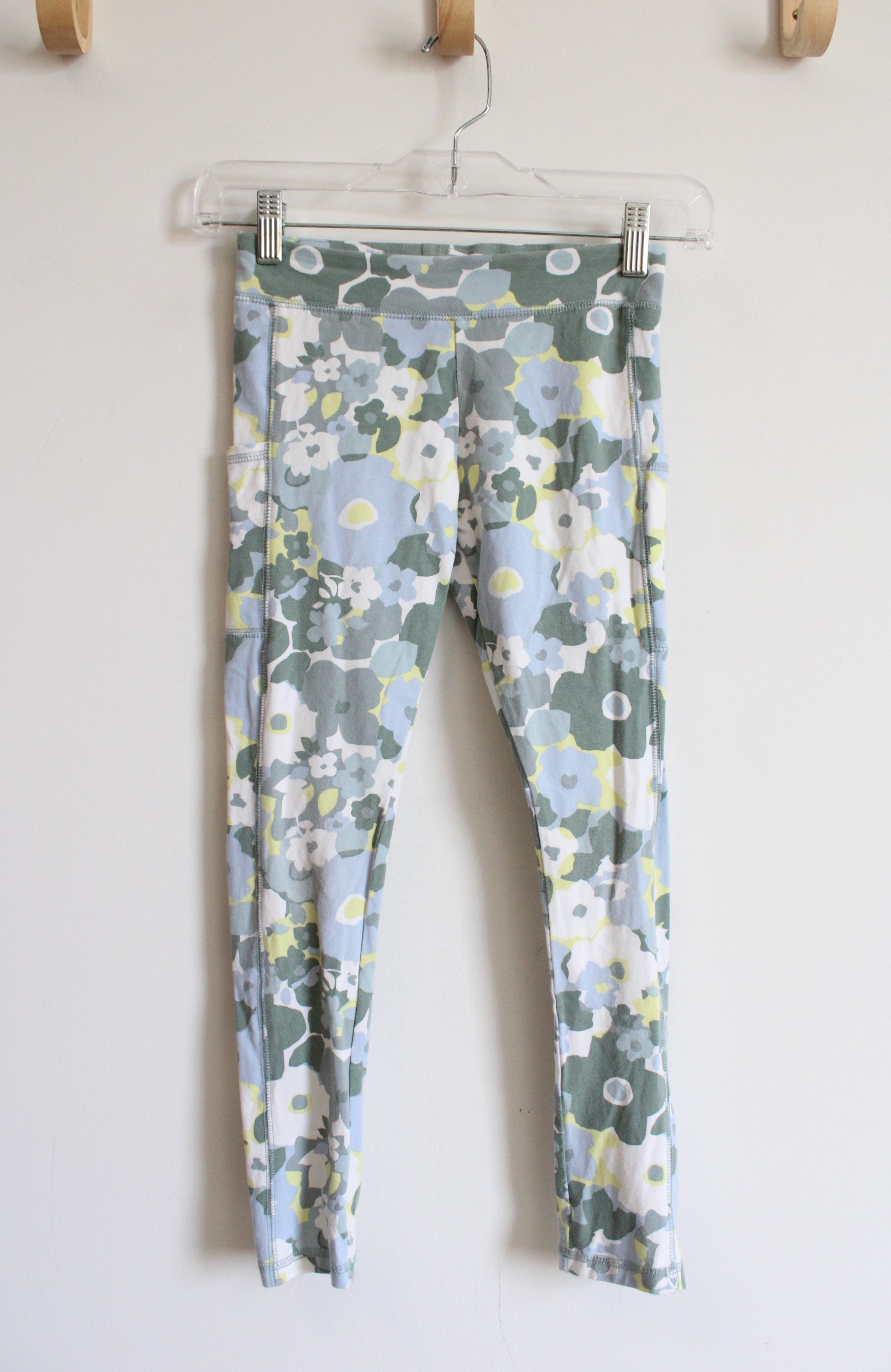 Carter's Green Blue & Yellow Floral Leggings | Youth 10