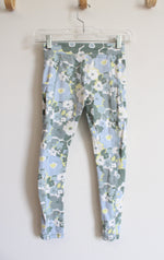 Carter's Green Blue & Yellow Floral Leggings | Youth 10