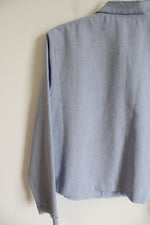 Two Twenty Lace Edge Detail Light Blue Spring Jacket | M Petite