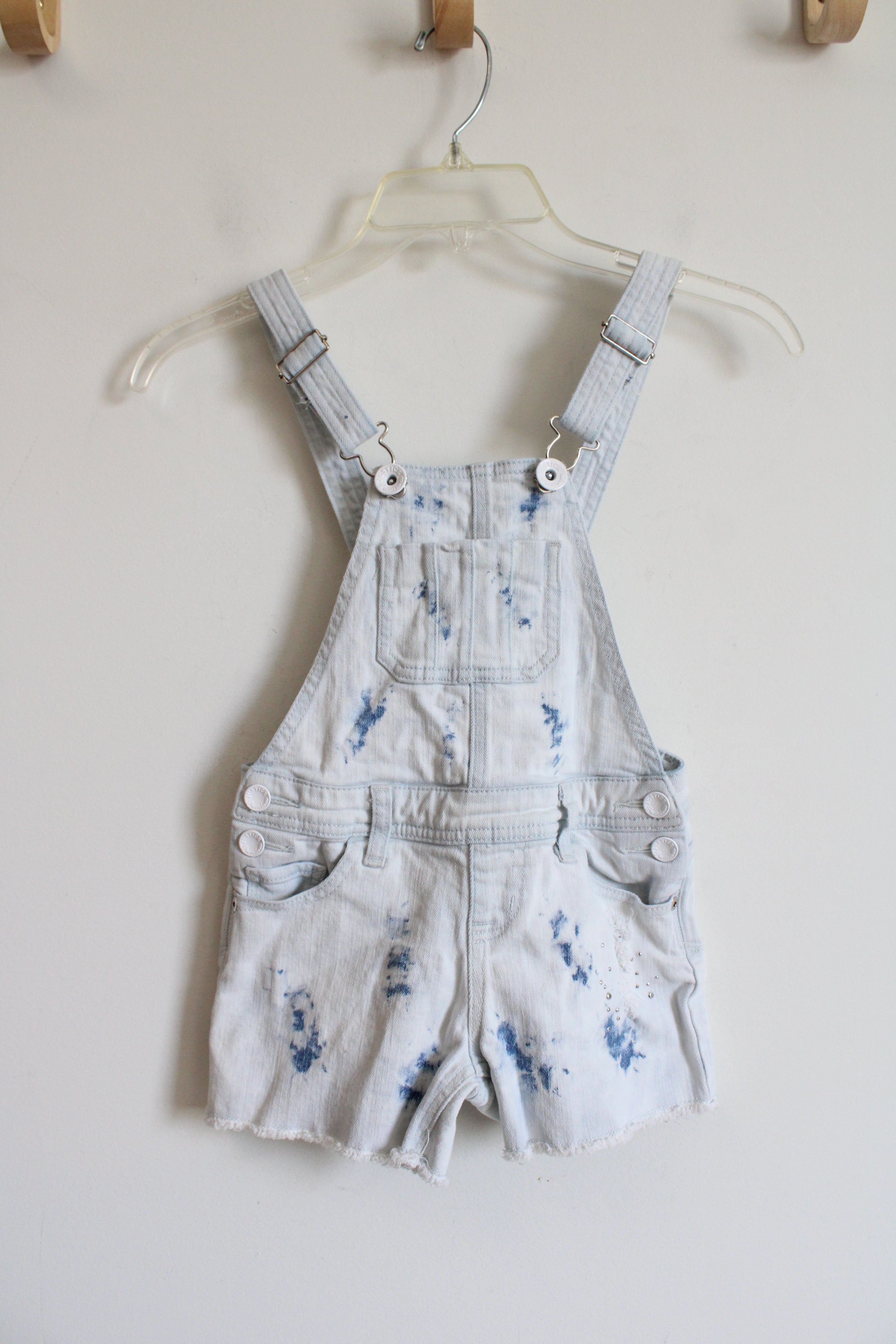 Justice Bleached Short Overalls | Youth 7