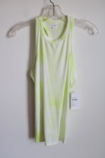 NEW Old Navy Active Yellow White Tie-Dye Ribbed Tank | S