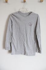 Ivory Ella Gray Organic Cotton Long Sleeved Graphic Tee | M