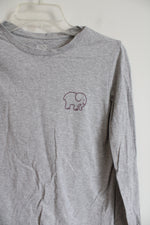 Ivory Ella Gray Organic Cotton Long Sleeved Graphic Tee | M