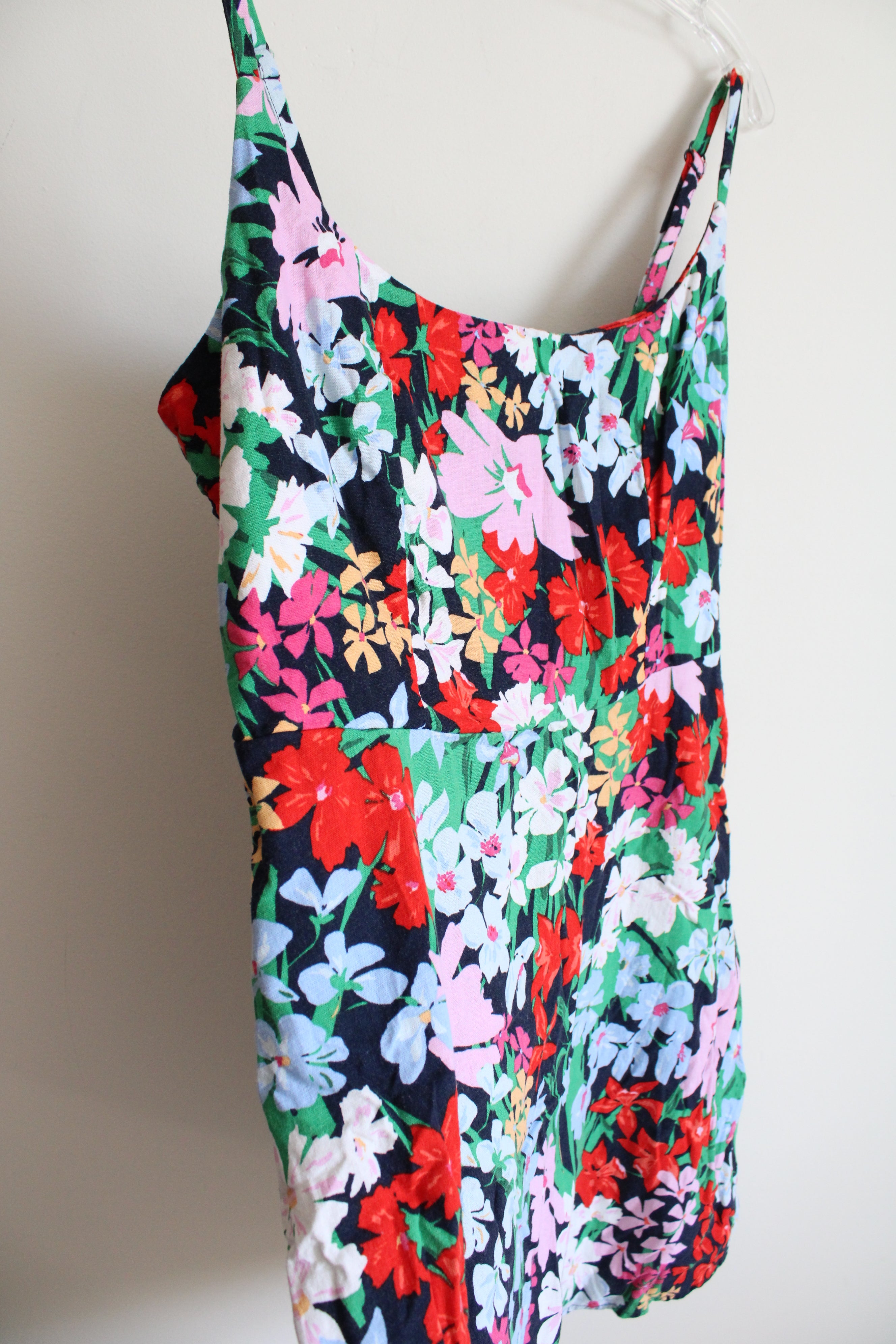 Old Navy Linen Blend Colorful Floral Dress | XL