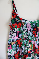 Old Navy Linen Blend Colorful Floral Dress | XL