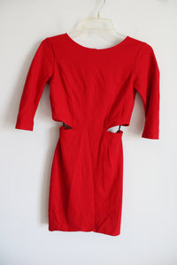 Lulu's Red Cut Out Mini Dress | S