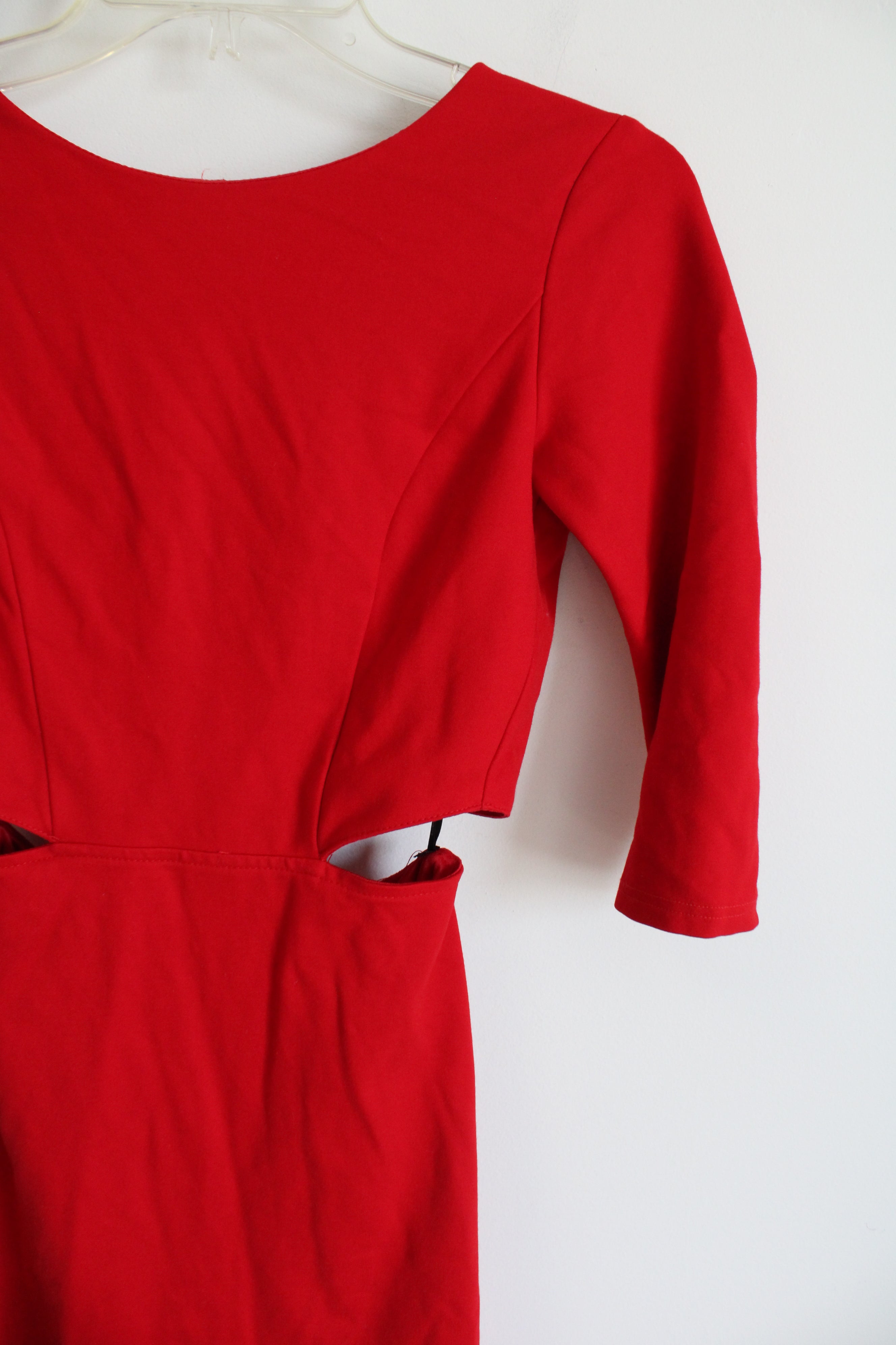 Lulu's Red Cut Out Mini Dress | S