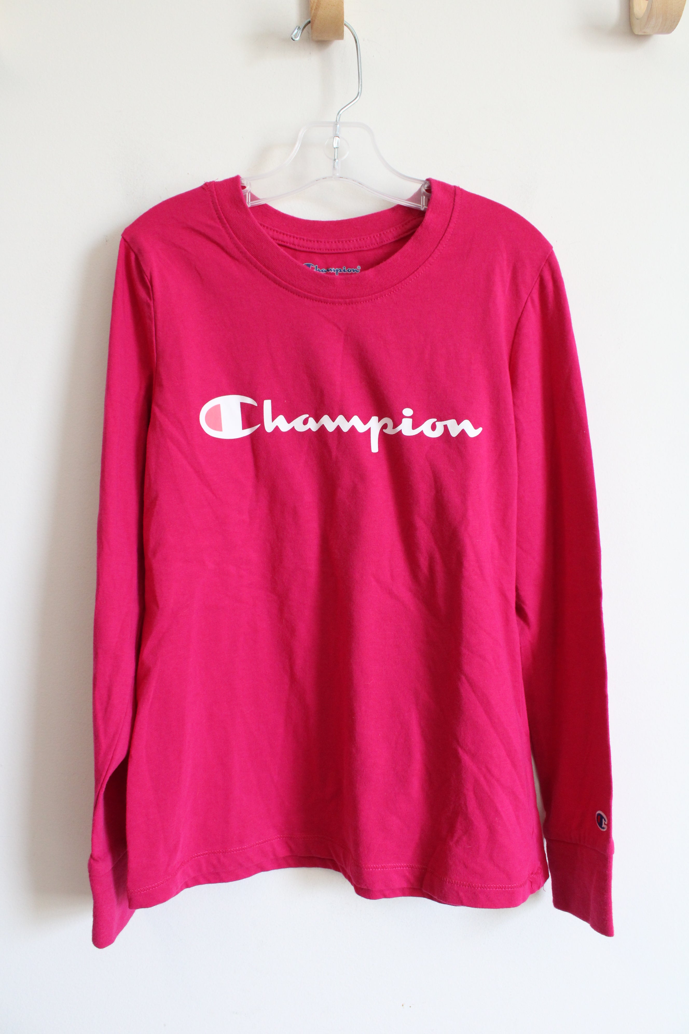 Champion Magenta Long Sleeved Shirt | Youth M (10/12)