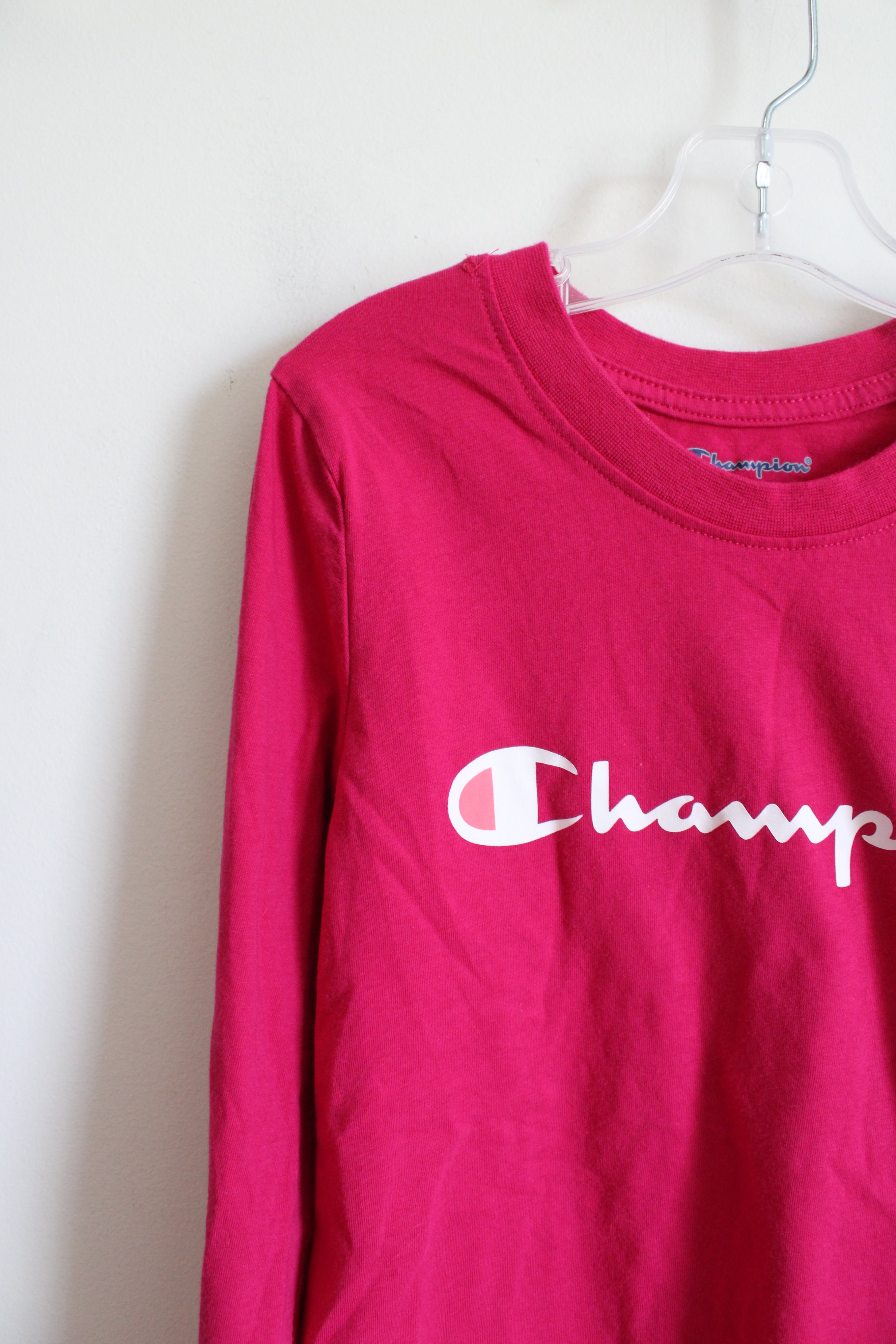 Champion Magenta Long Sleeved Shirt | Youth M (10/12)