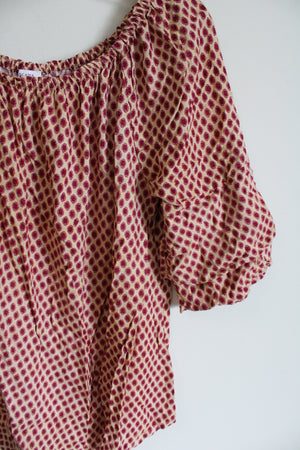 Lascana Pink Tan Patterned Top | 10