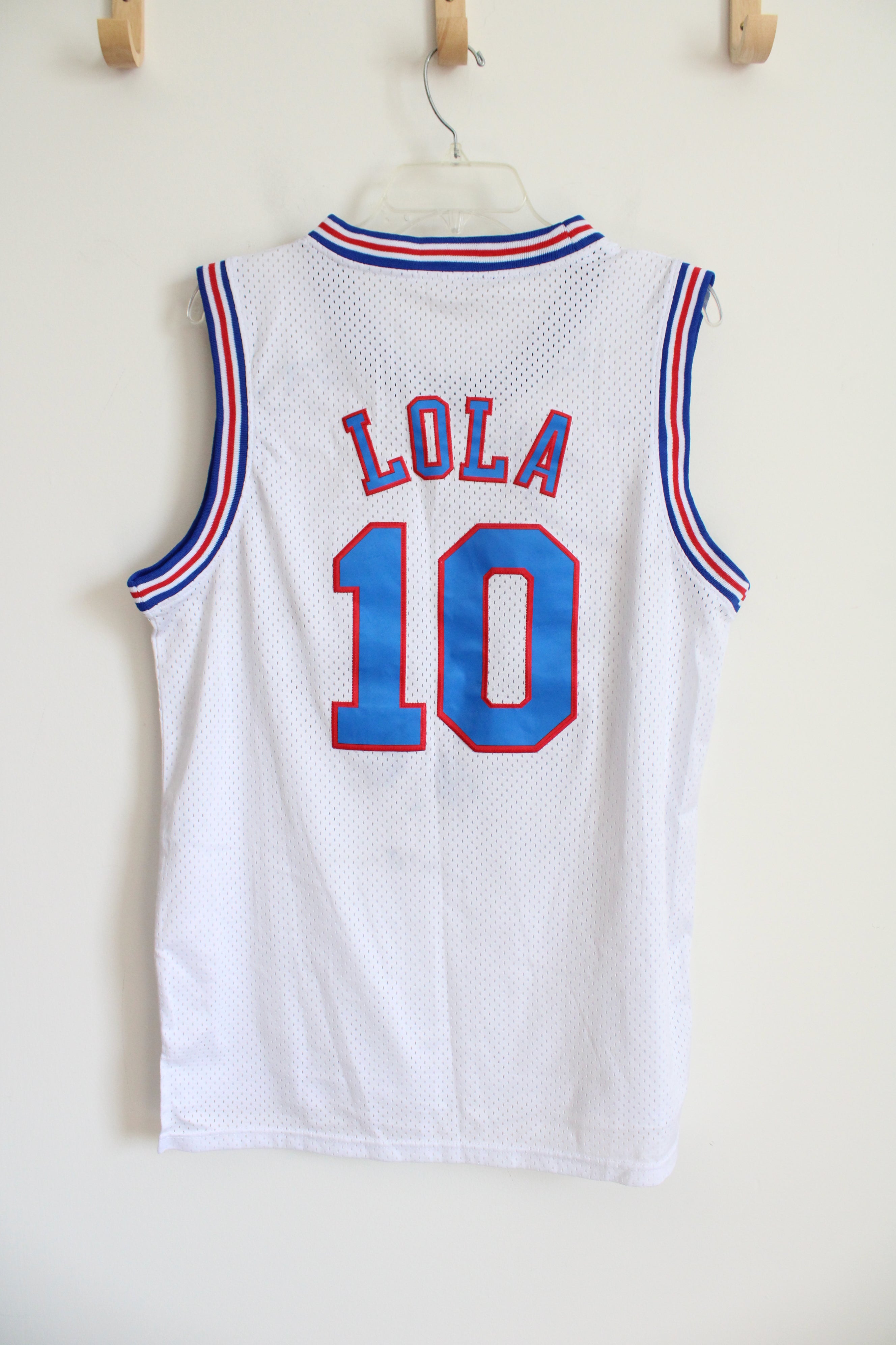 Looney Tunes Space Jam Tune Squad #10 Lola Red White & Blue Basketball Jersey | M