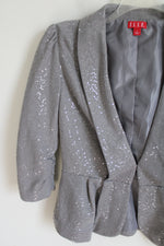 Elle Gray Sequined Blazer | 4