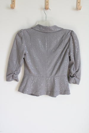 Elle Gray Sequined Blazer | 4