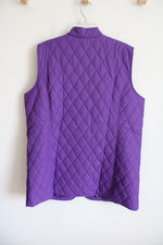 Tudor Court Purple Quilted Vest | XL