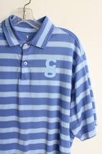 Fairway & Greene Blue Striped Polo Shirt | L