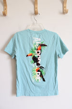 Abercrombie Kids Light Blue Toucan Shirt | Youth 9/10