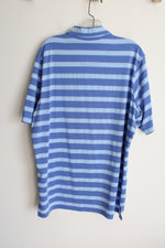 Fairway & Greene Blue Striped Polo Shirt | L