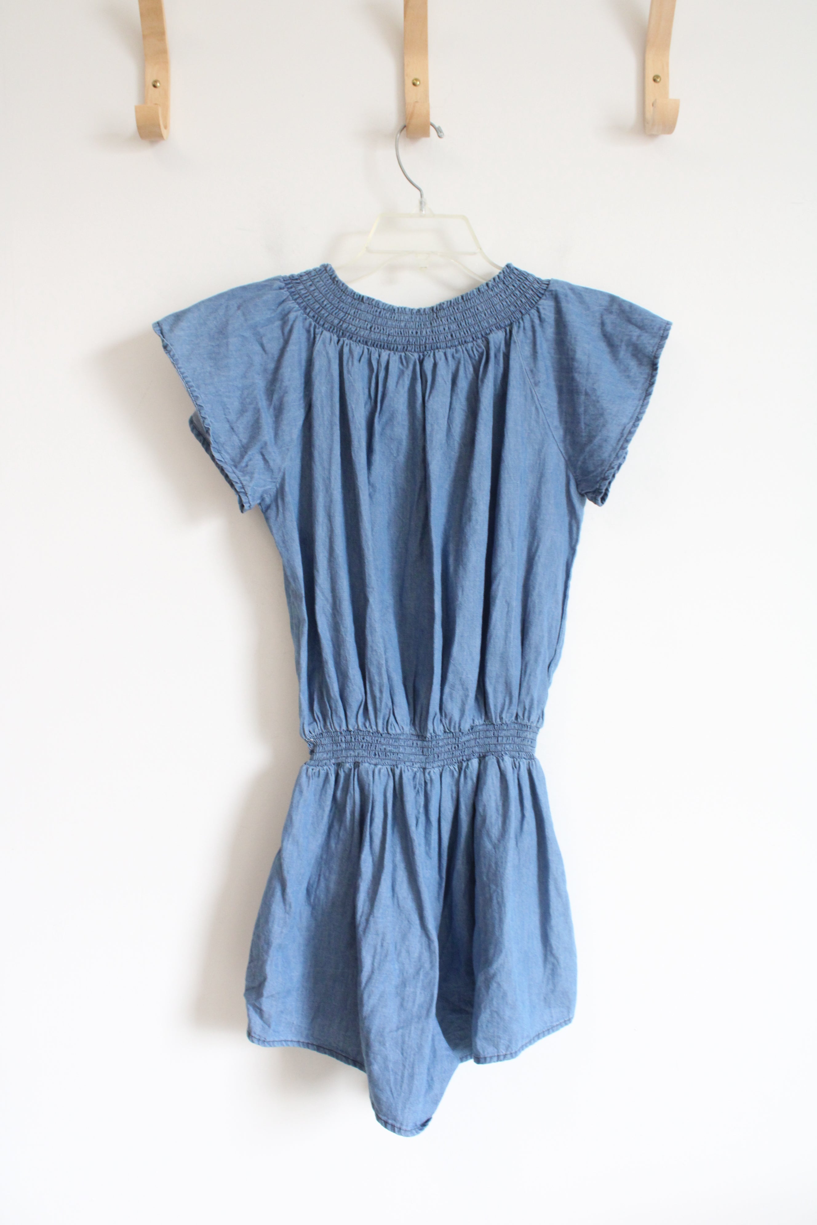 Poof Denim Blue Romper | L