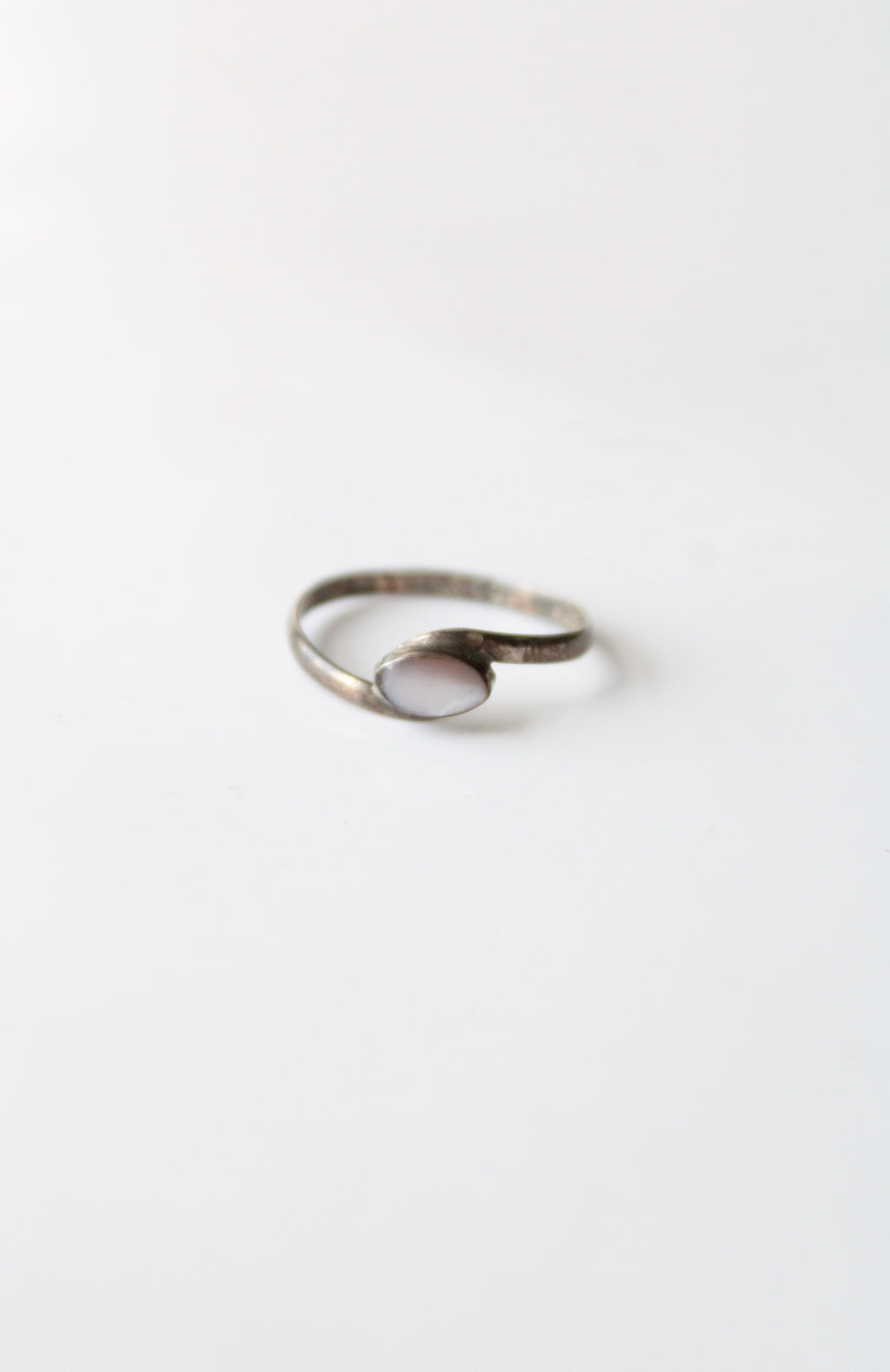 Pink Moonstone Sterling Silver Ring | Size 7