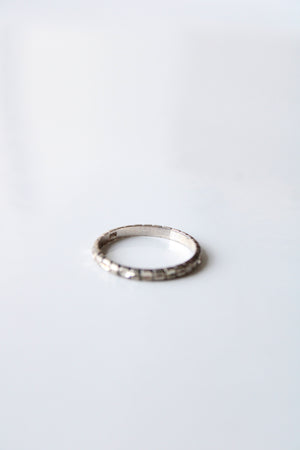 Sterling Silver Shimmer Cut Band | Size 7