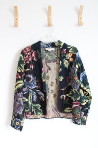 Every Stitch Counts Fort Worth TX Floral Patterned Cardigan | L