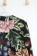 Every Stitch Counts Fort Worth TX Floral Patterned Cardigan | L