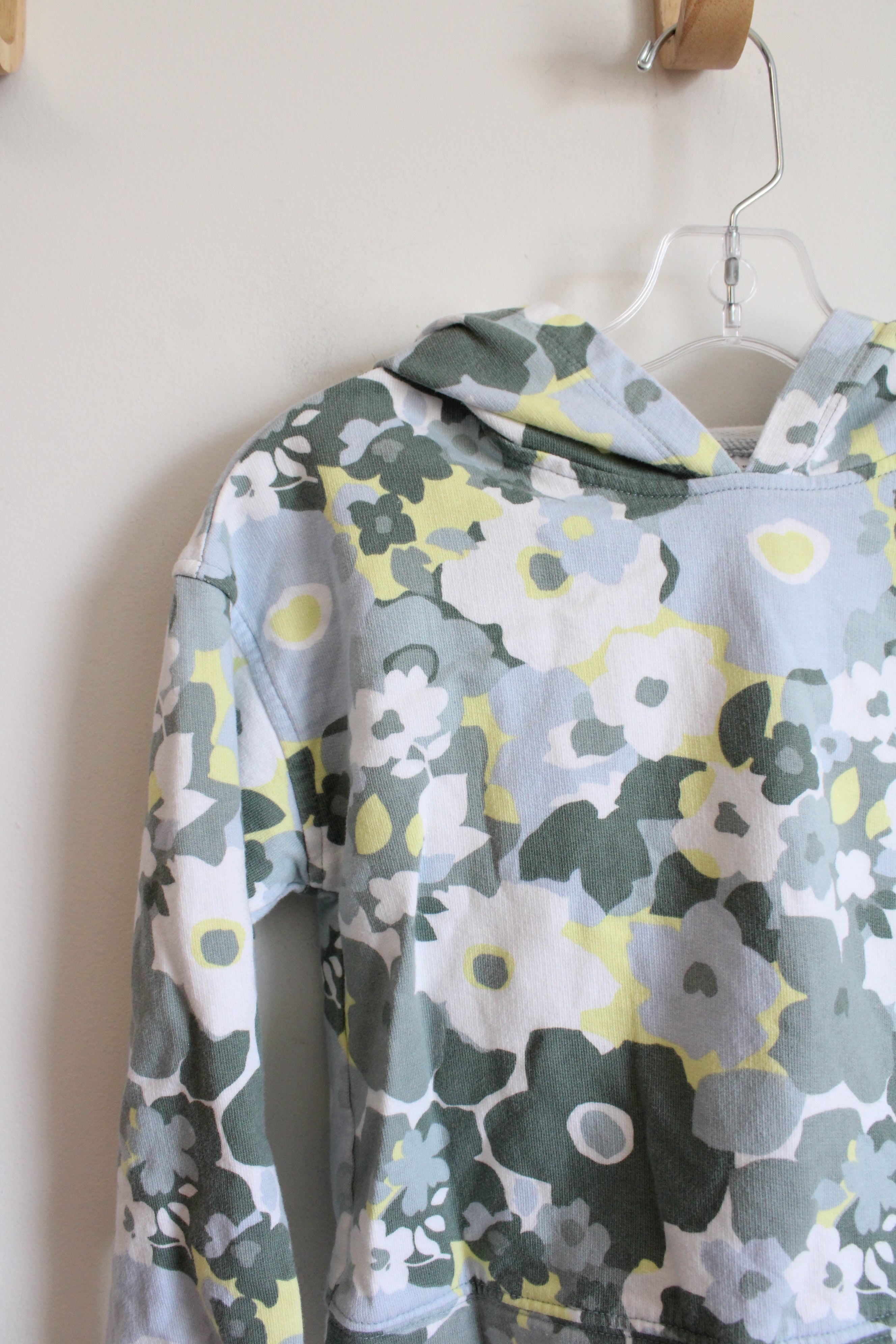 Carter's Kid Blue Green & Yellow Floral Hoodie | Youth 8