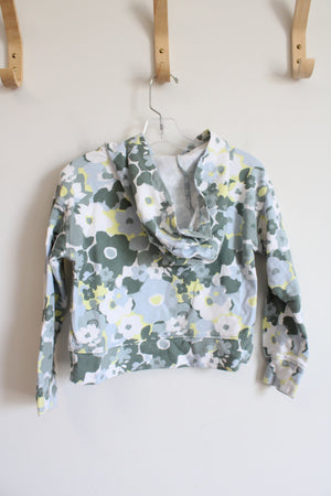 Carter's Kid Blue Green & Yellow Floral Hoodie | Youth 8