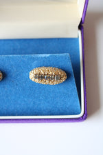 Trivoli Gold Crystal Nugget Shape Cufflinks