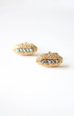 Trivoli Gold Crystal Nugget Shape Cufflinks